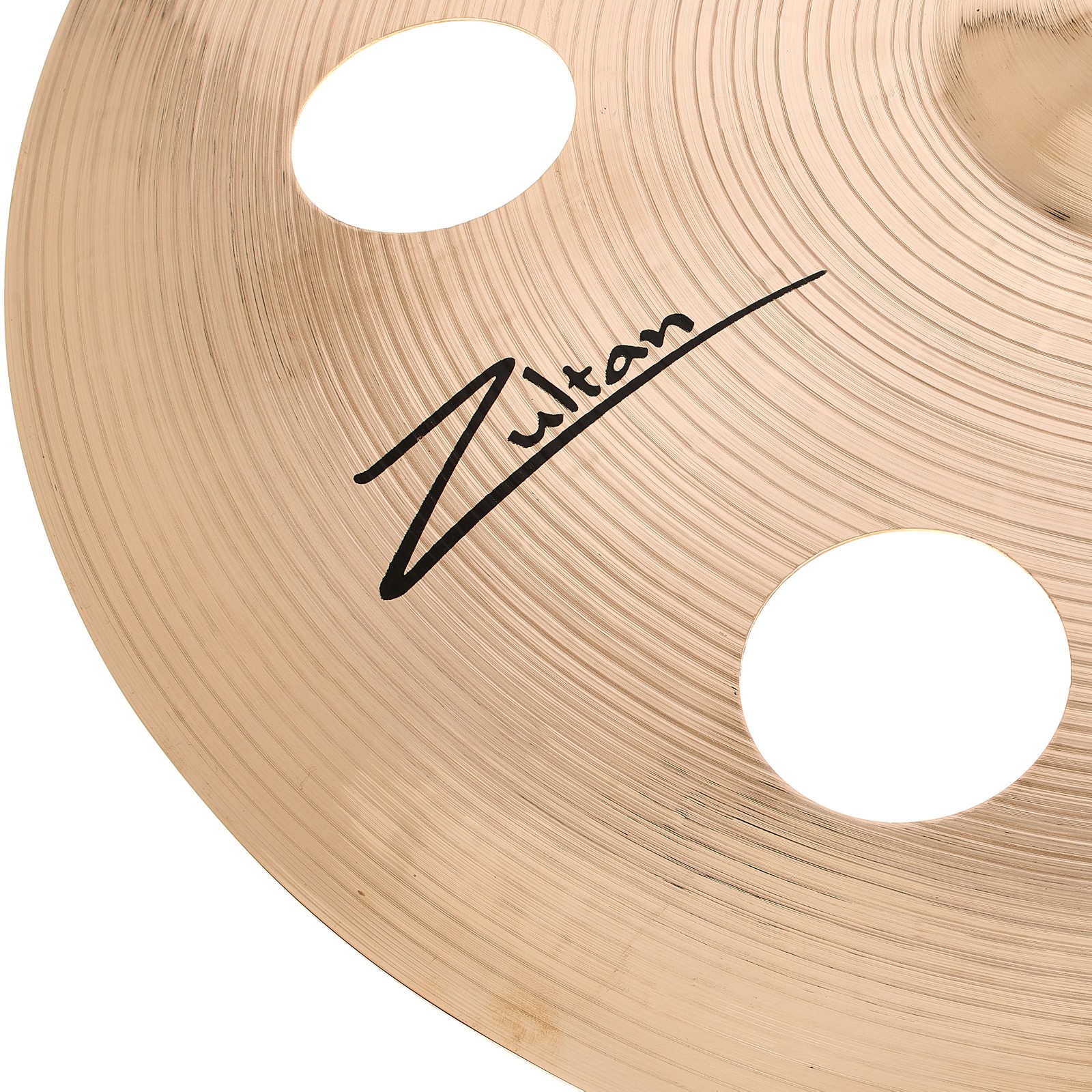 Detail of Zultan Rock Beat 18" Crash Holey logo