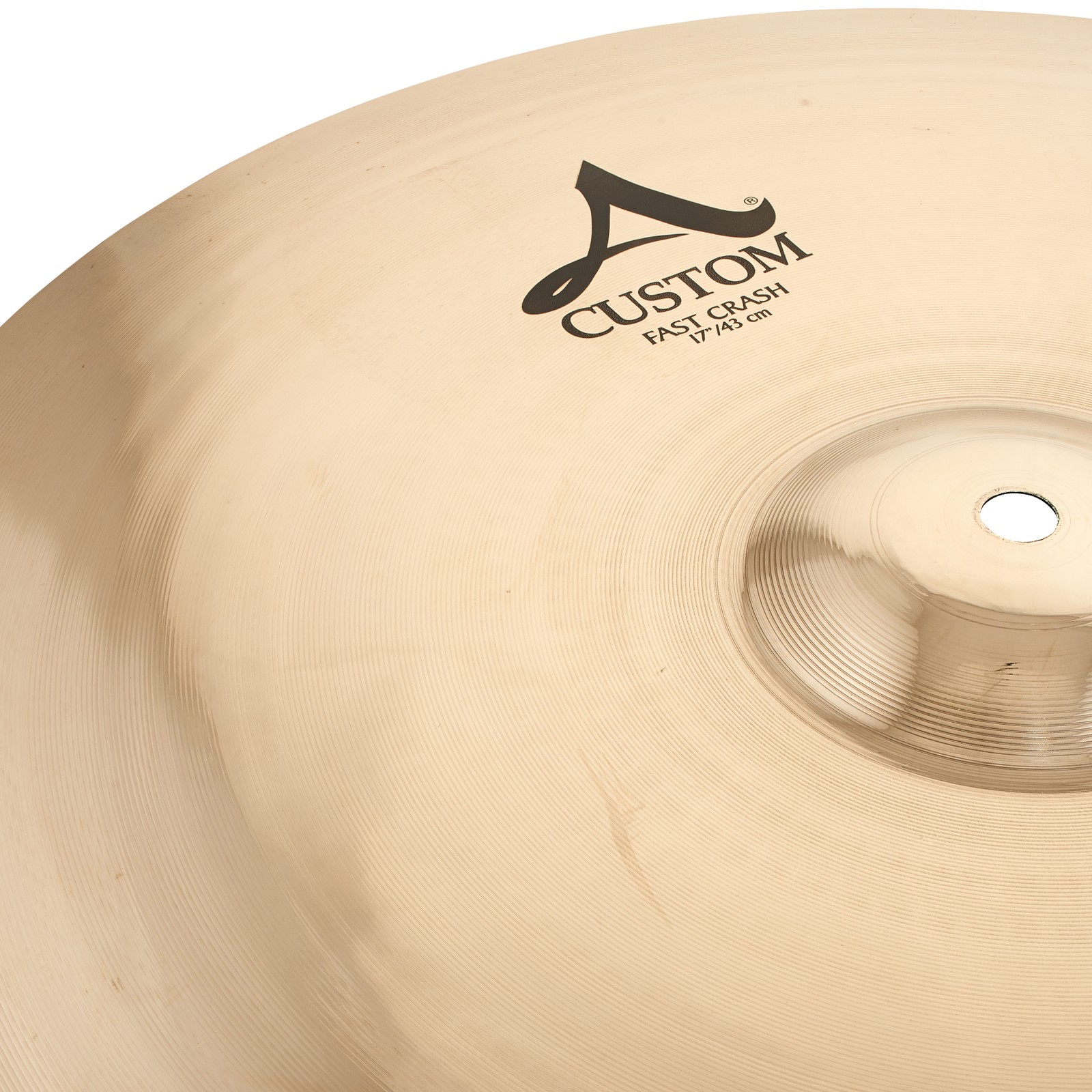 Oberseite des Zildjian A-Custom 17" Fast Crashbeckens