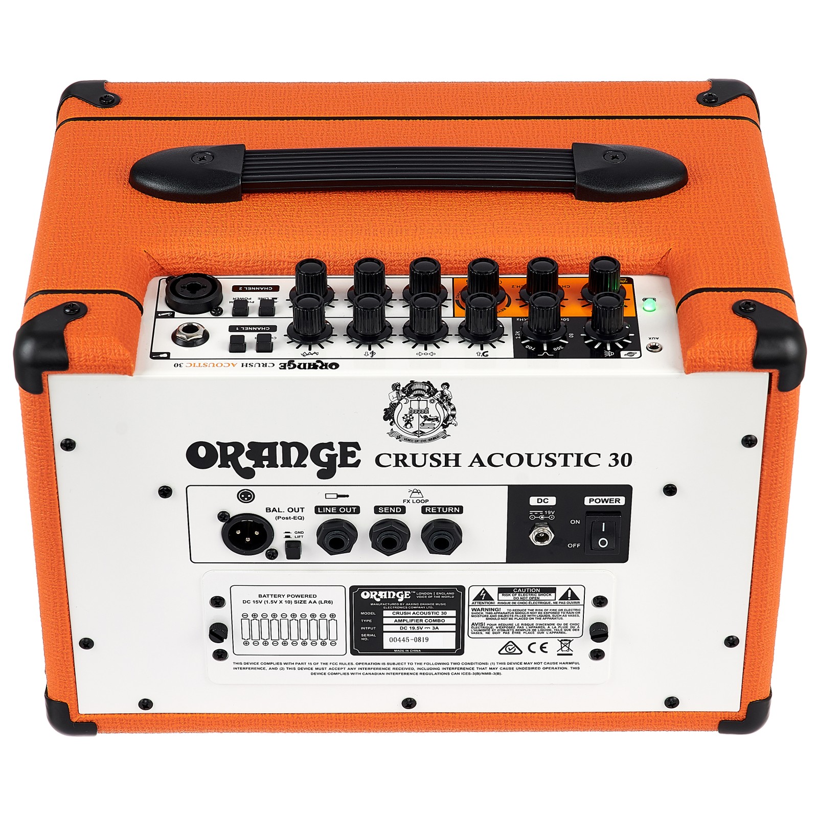 Orange Crush Acoustic 30 Orange Gitarrenamp Rückseite