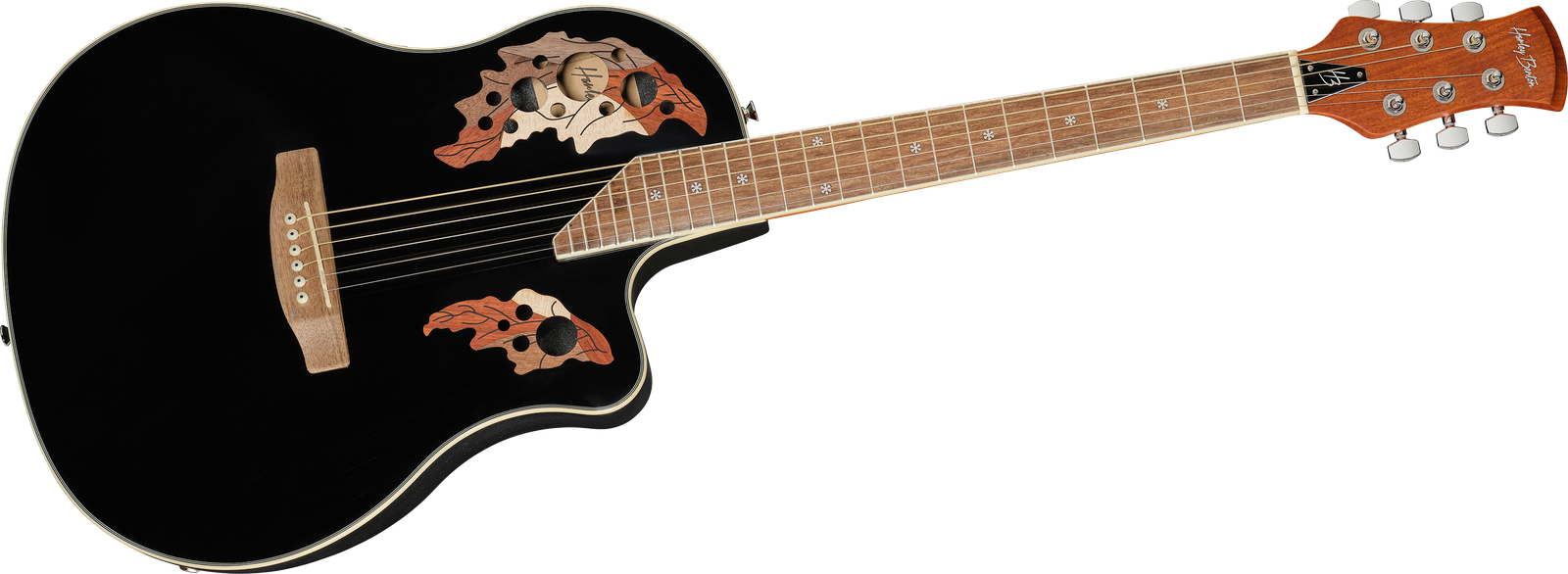 Harley Benton HBO-850BK Steel-String Guitar with Pickup