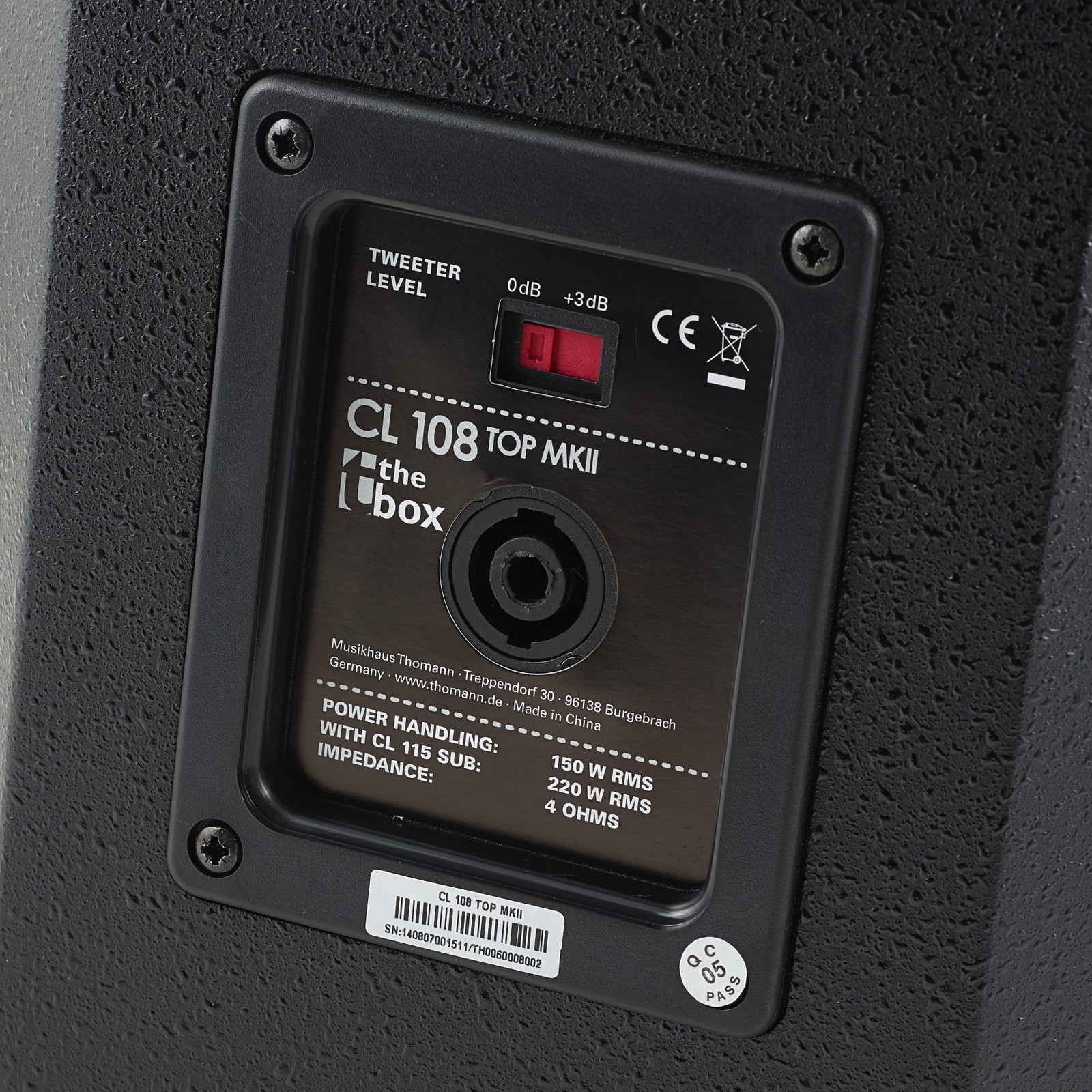 Anschluss am the box CL 108 Top MK II Passiver Fullrange-Lautsprecher