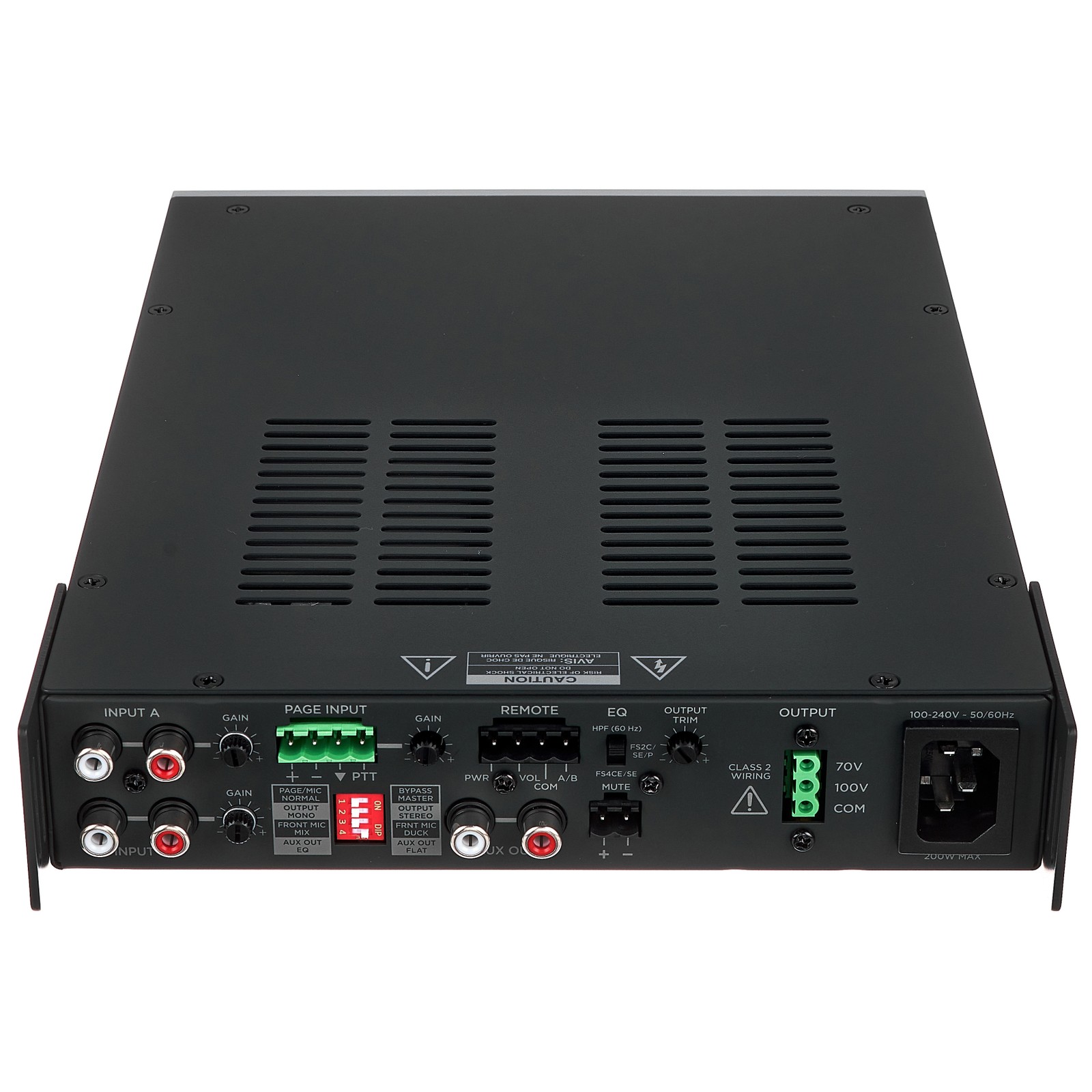 Connections on the Bose Professional FreeSpace IZA 190-HZ mixing amplifier