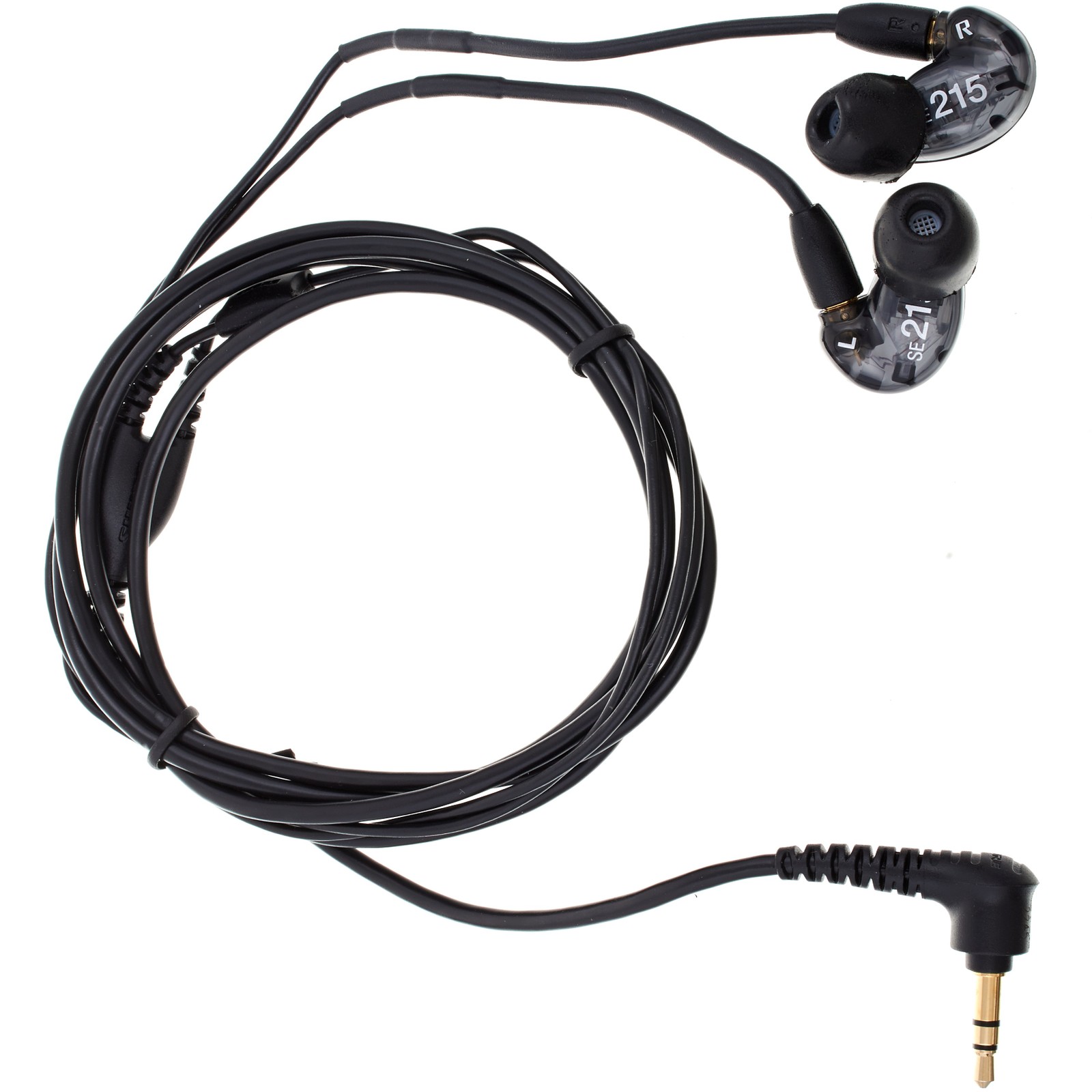 Shure SE215-K mit zusammengerolltem Kabel