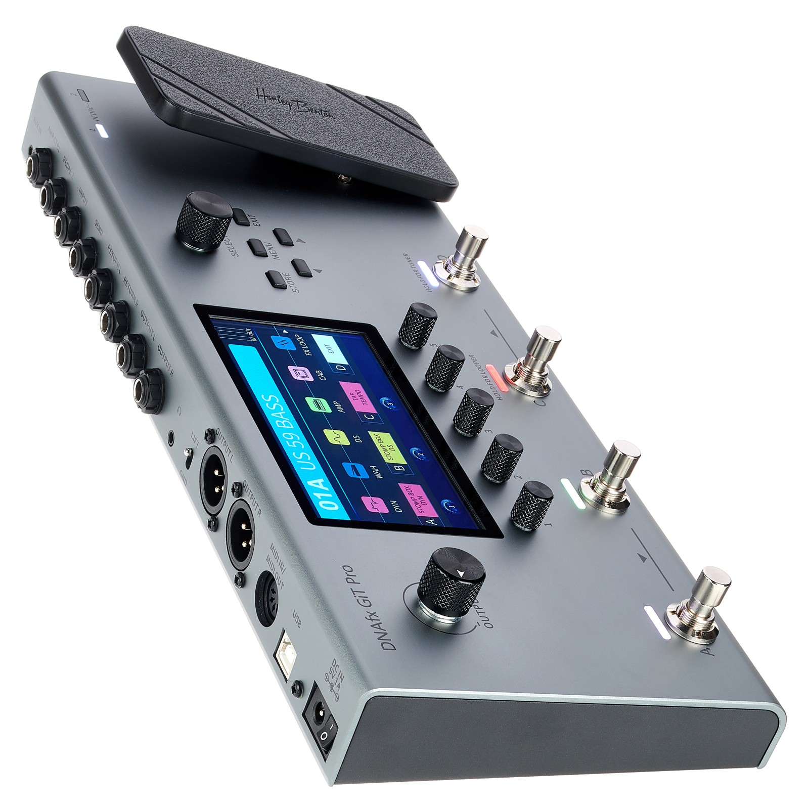 Harley Benton DNAfx GiT Pro Multi-Effect Pedal for Electric Guitar