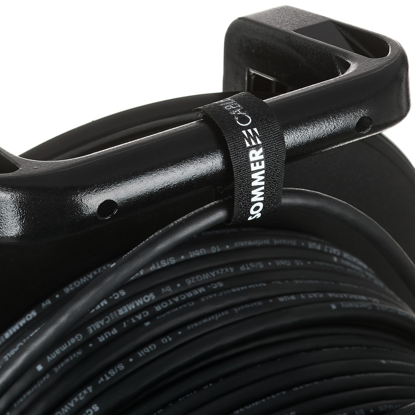 Tragegriff der Sommer Cable CAT7 PUR Black Kabeltrommel