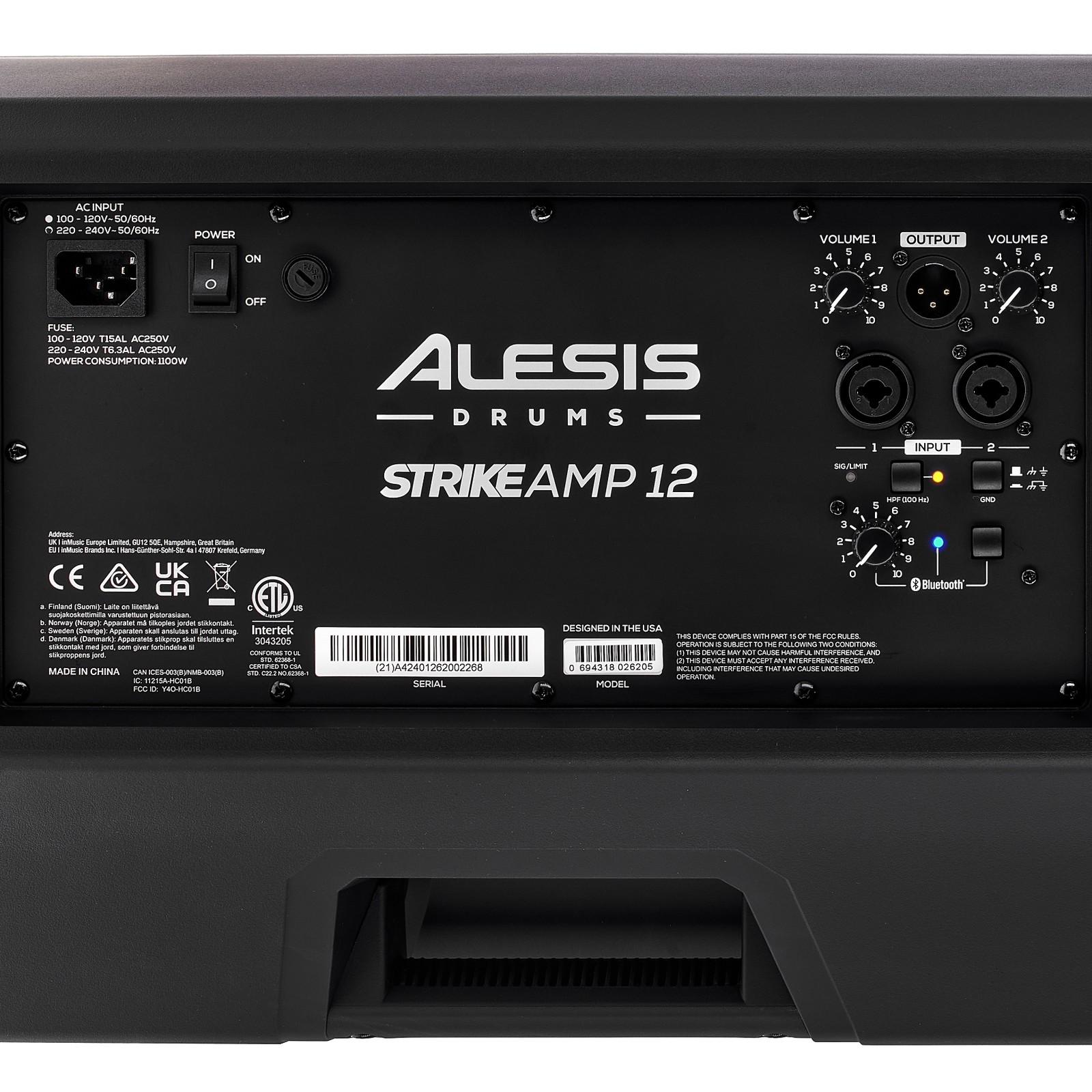 Bedienelemente des Alesis Strike Amp 12 MK2