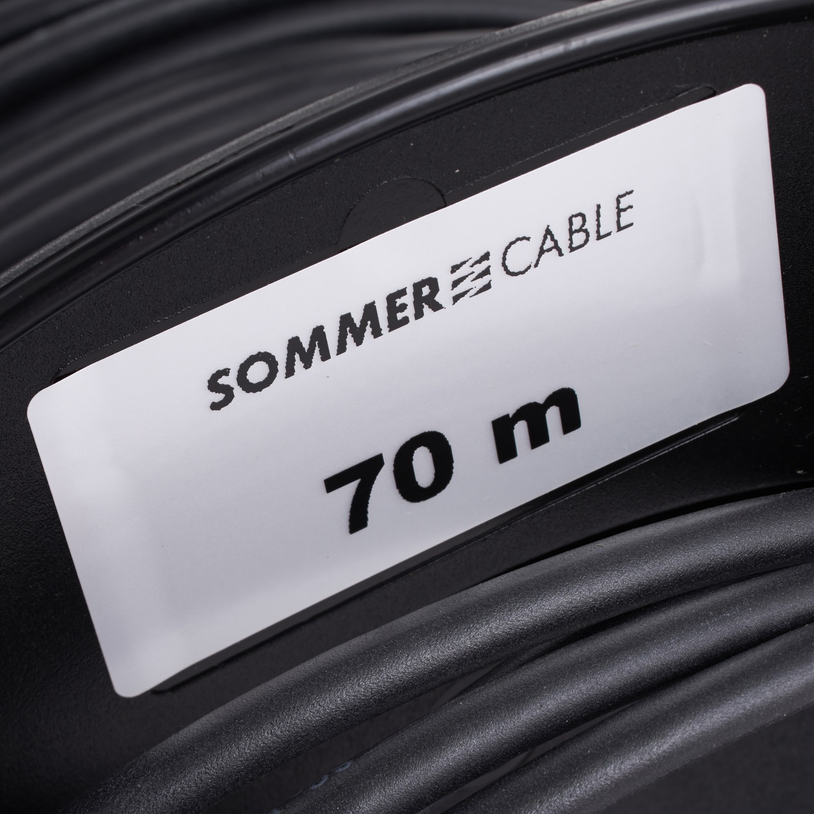 Beschriftung auf der Sommer Cable CAT7 PUR Black Kabeltrommel