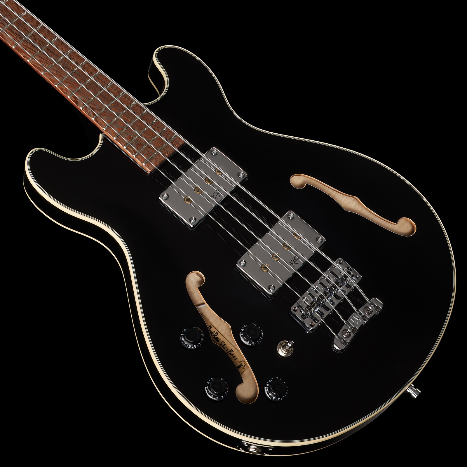 Warwick RockBass Star Bass 4 Black Left-Handed, semihollow bass guitar