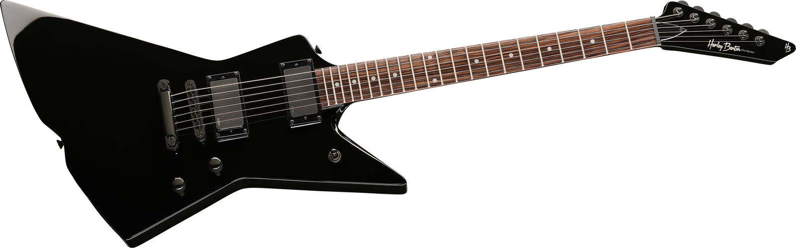 Harley Benton EX-84 Modern EMG BK Electric Guitar in black