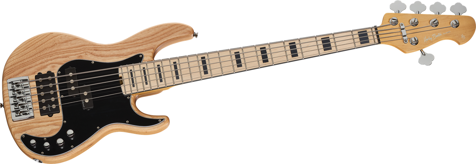 E-Bass in Naturoptik Harley Benton Enhanced MP-5MN Natural von vorne