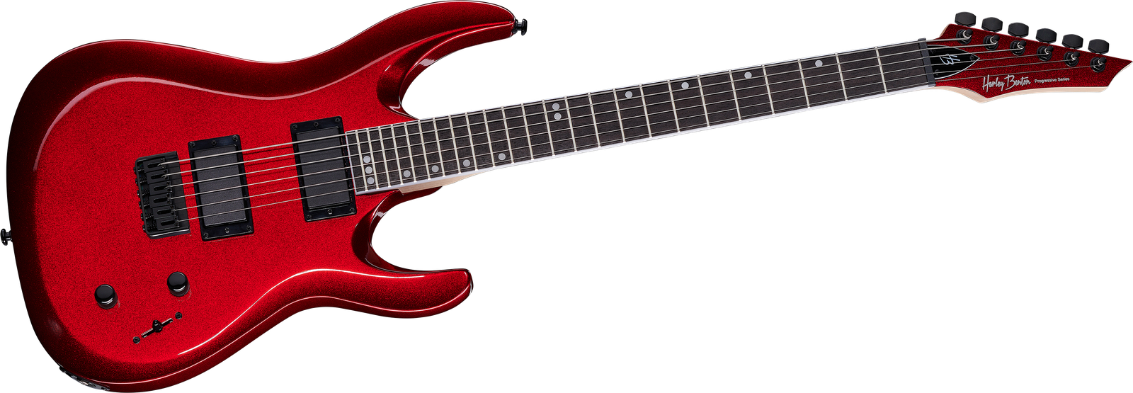 Frontansicht E-Gitarre Harley Benton R-446 Blood Metallic