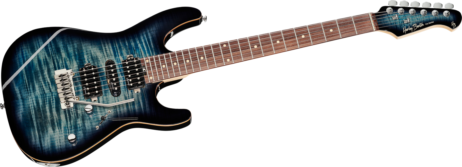 Guitare électrique Harley Benton Fusion-III HSH EB FBLB