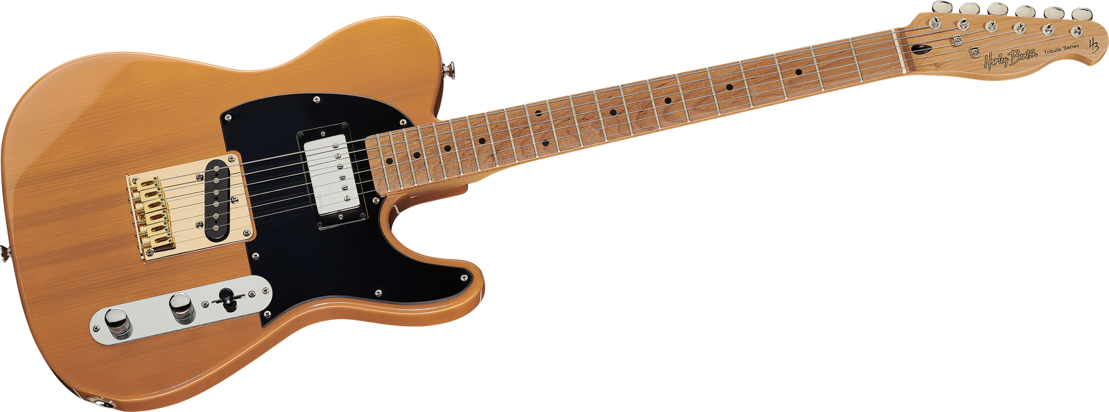 Harley Benton TE-53KR BL Tribute Series guitar, front view