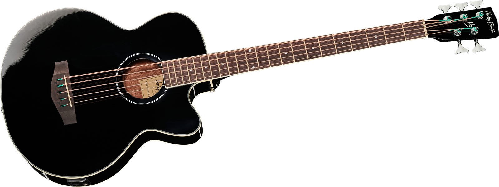 Fünfsaitiger Akustikbass Harley Benton B-35BK von vorne
