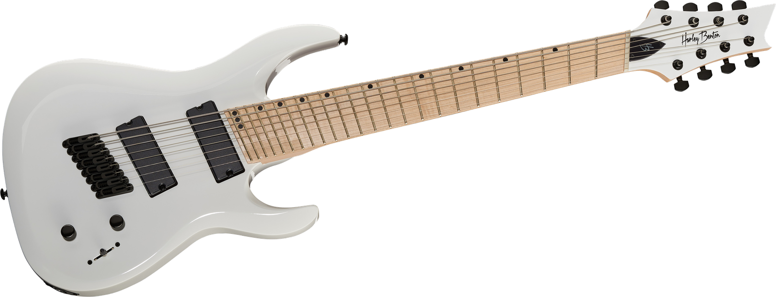 E-Gitarre mit acht Saiten Harley Benton R-458MN WH MultiScale