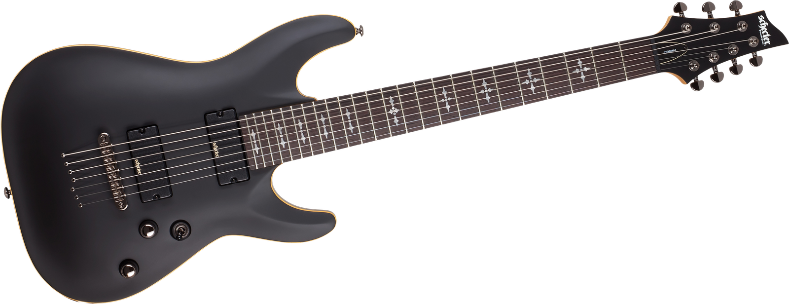 Schecter Demon-7 Satin Black 7-Saiter E-Gitarre