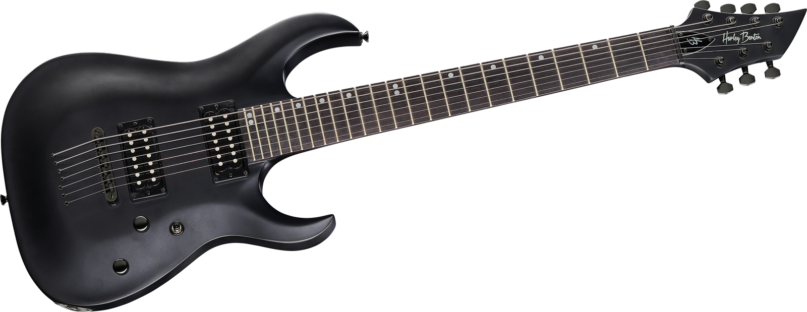 7-Saiter E-Gitarre Harley Benton Baritone-7 SBK von vorne
