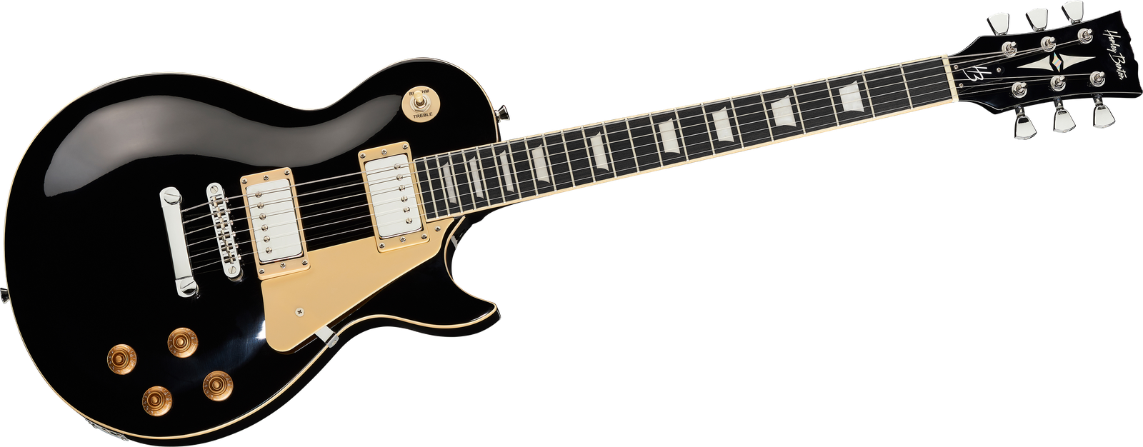 Schwarze E-Gitarre Harley Benton SC-450 BK Classic Series