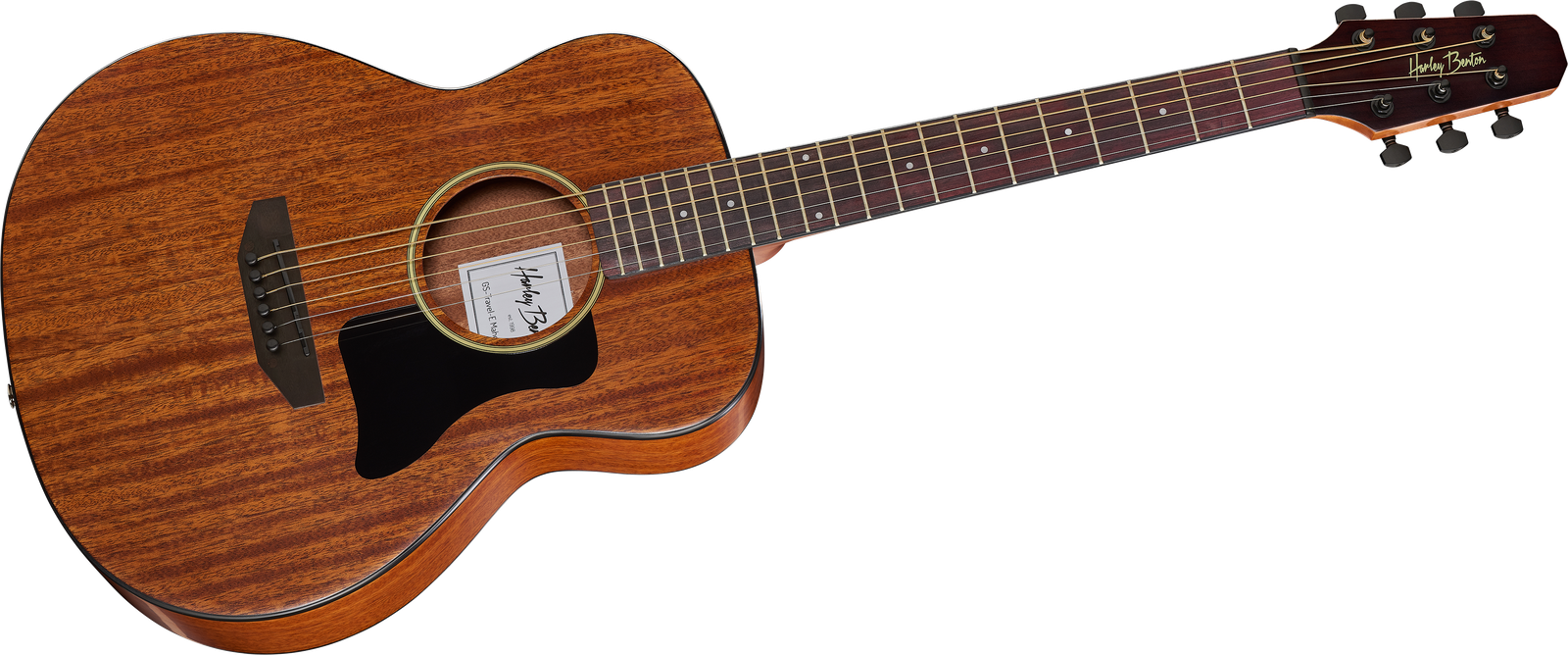 Westerngitarre Harley Benton GS-Travel-E Mahogany von vorne