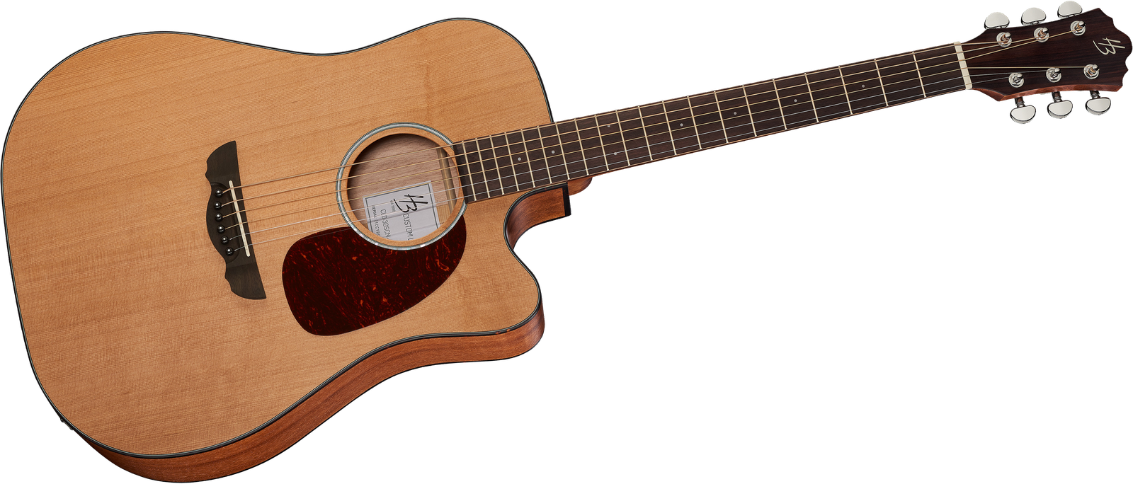 Harley Benton CLD-30SCM-CE SolidWood guitar with cutaway and pickup system, front view
