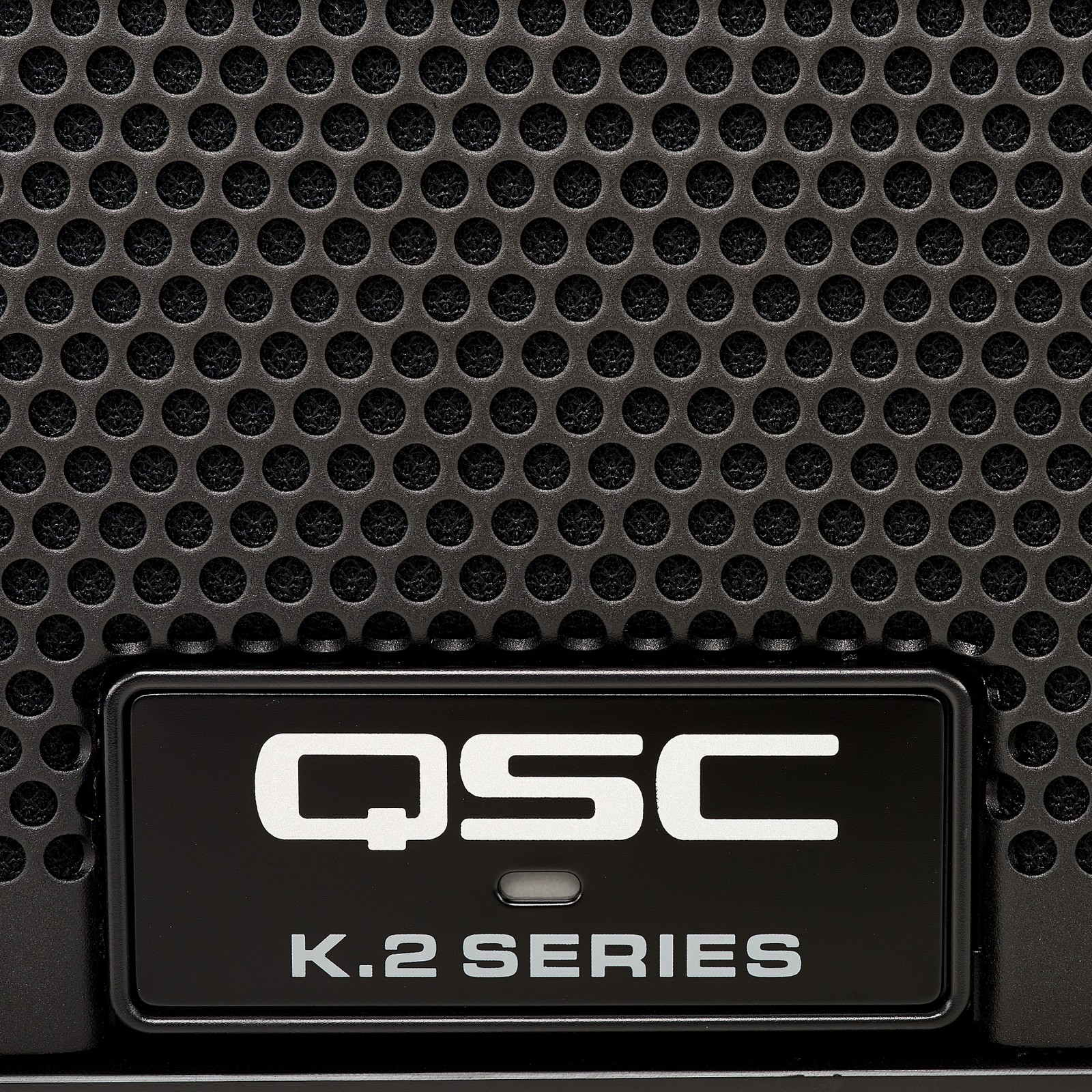 QSC logo on the K 12.2 2-way full-range active loudspeaker