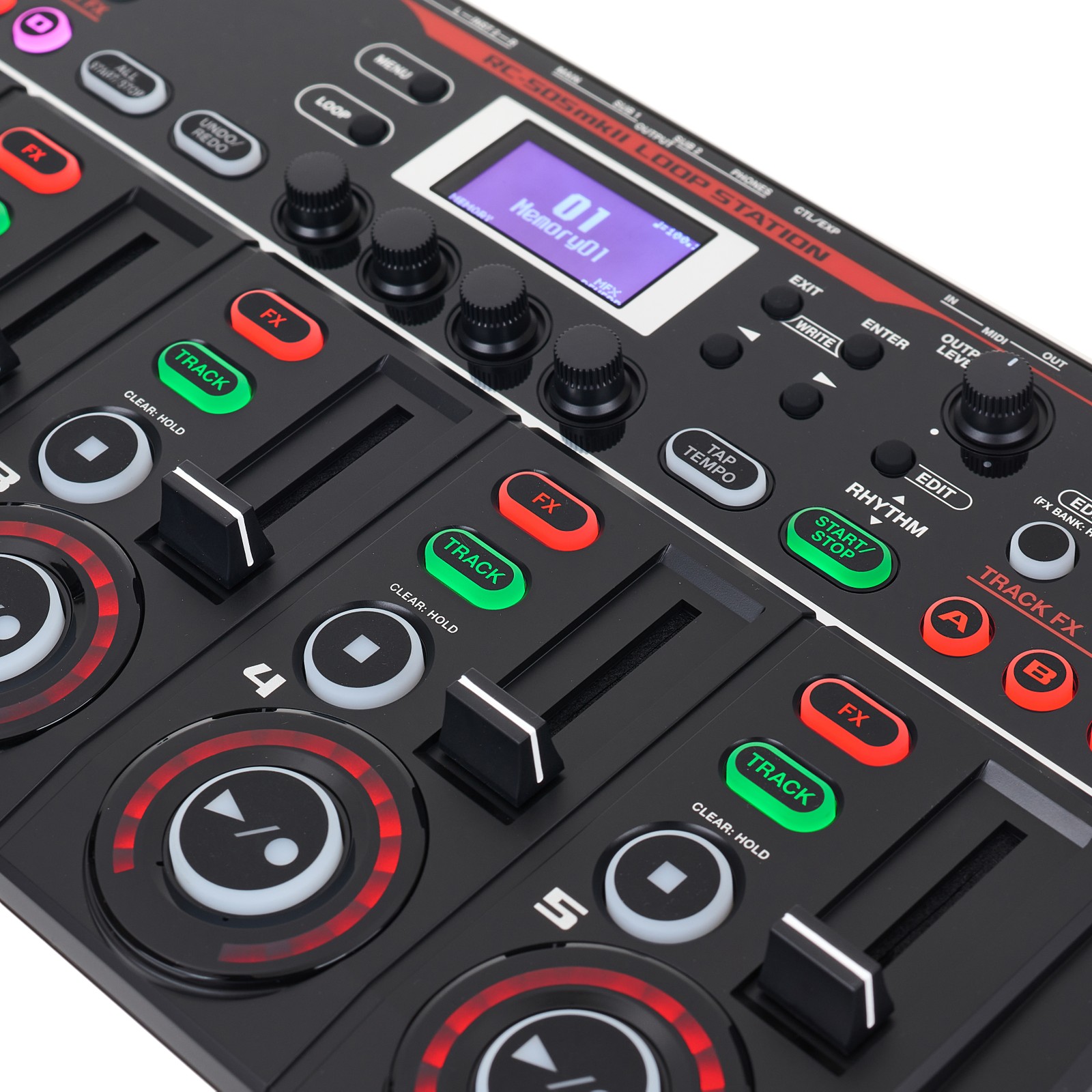 Bedienoberfläche und Display der Boss RC-505 MKII Desktop Loopstation