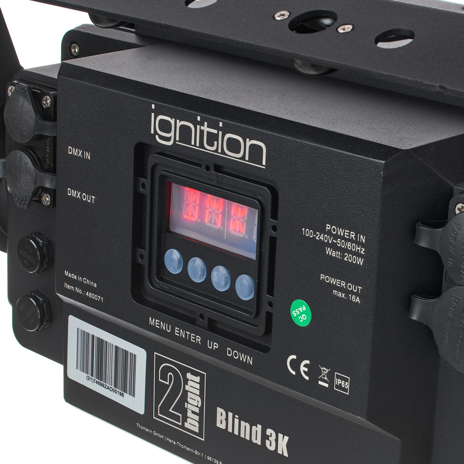 Back view of the Ignition 2bright Blind 3K IP LED Blinder