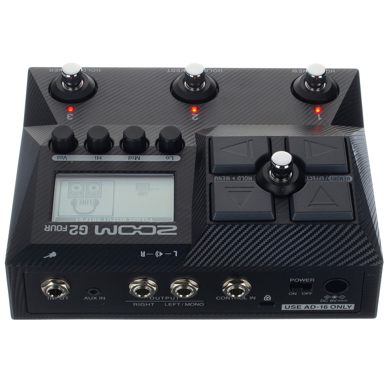 Zoom G2 Four Multieffektpedal Anschlüsse