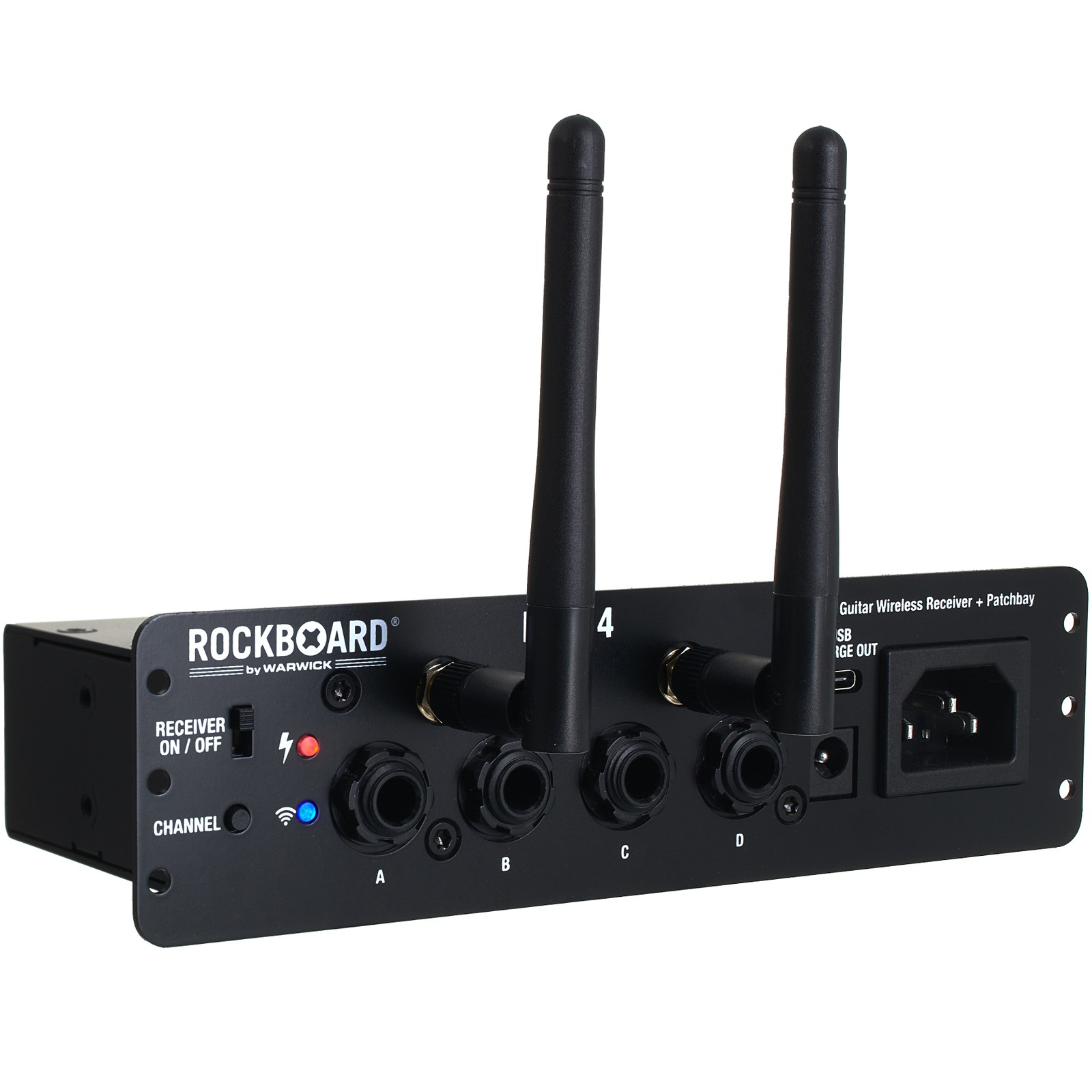 Detailed view of the RockBoard MOD 4 & U2 transmitter