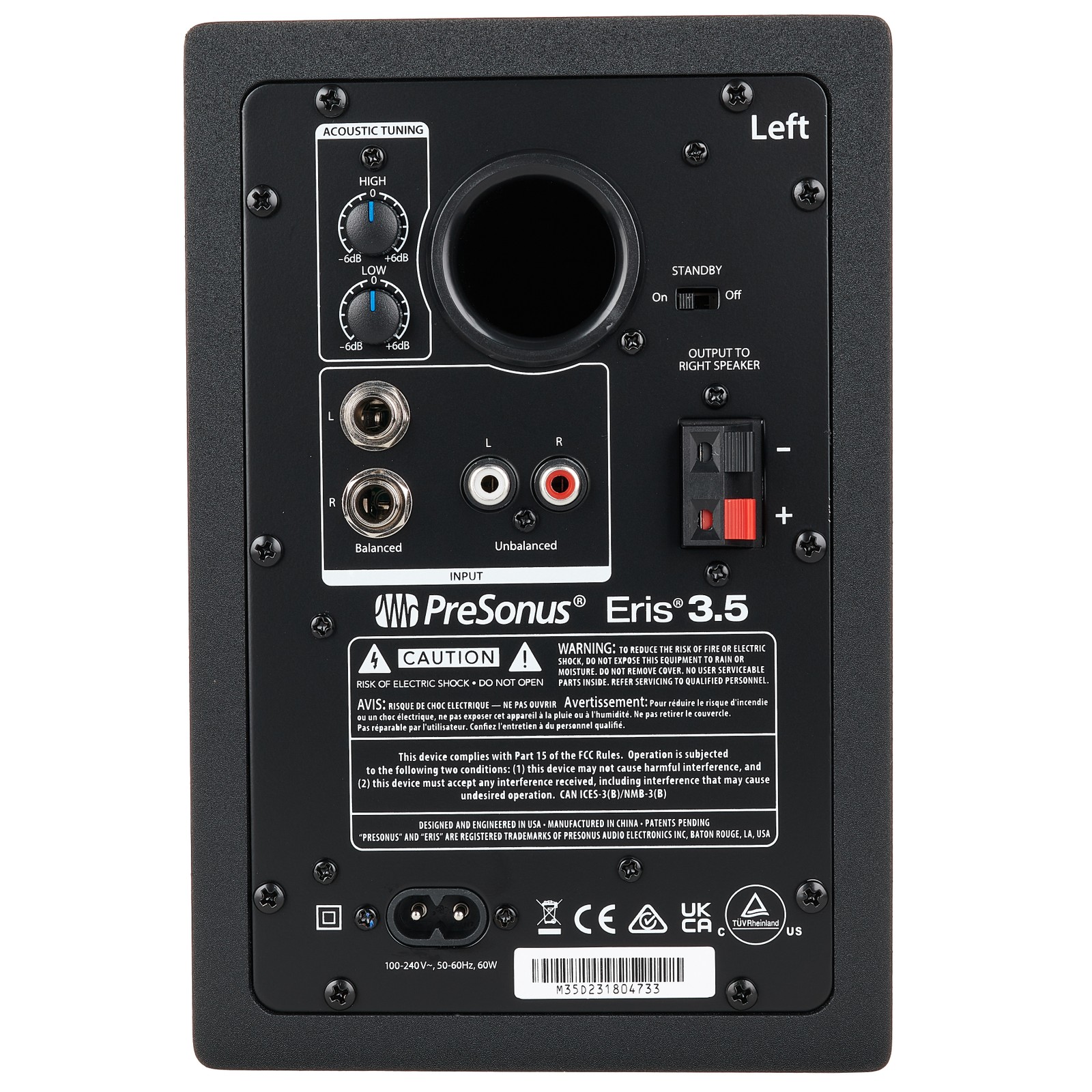 Presonus Eris 3.5 2nd Gen controls