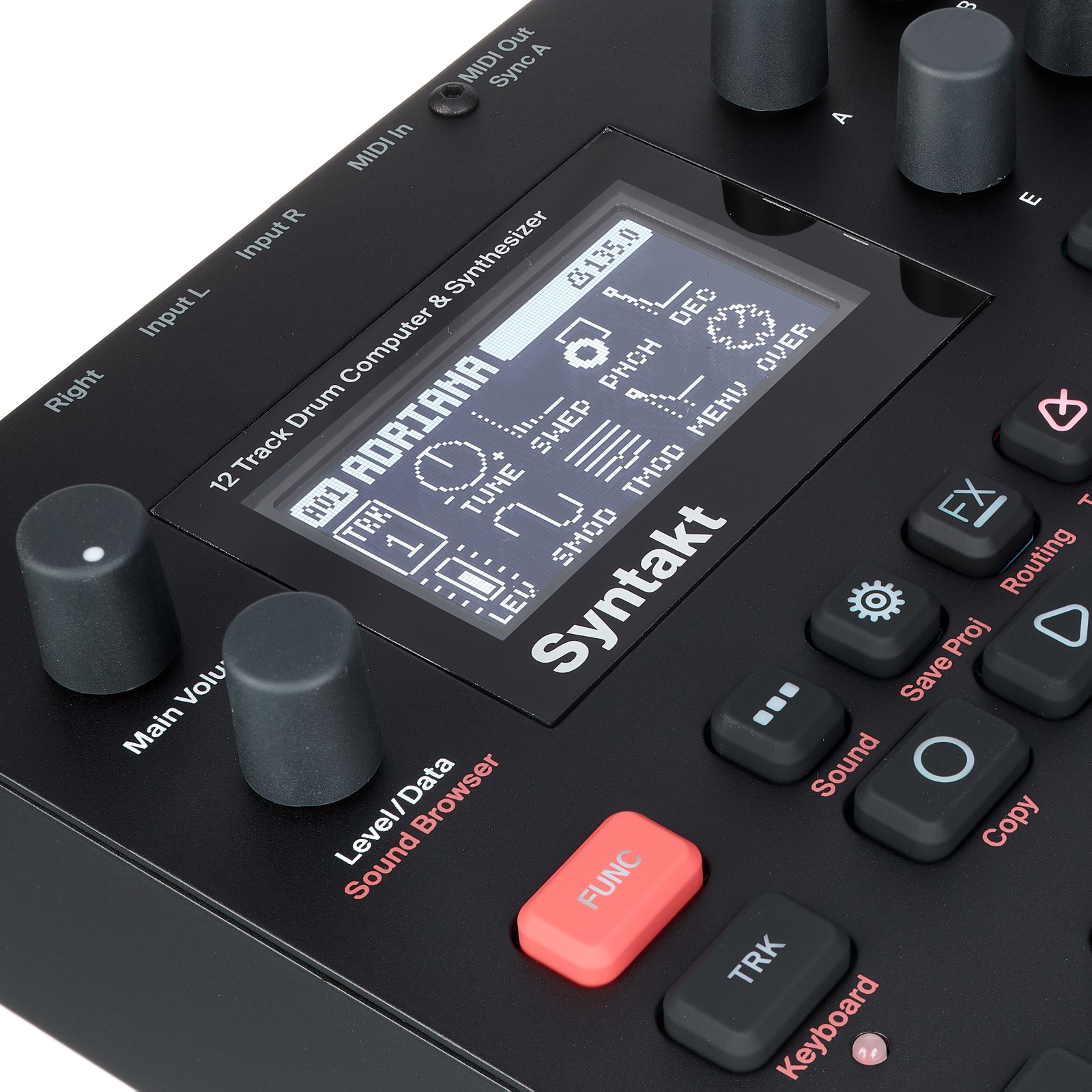 Elektron Syntakt Drumcomputer Display