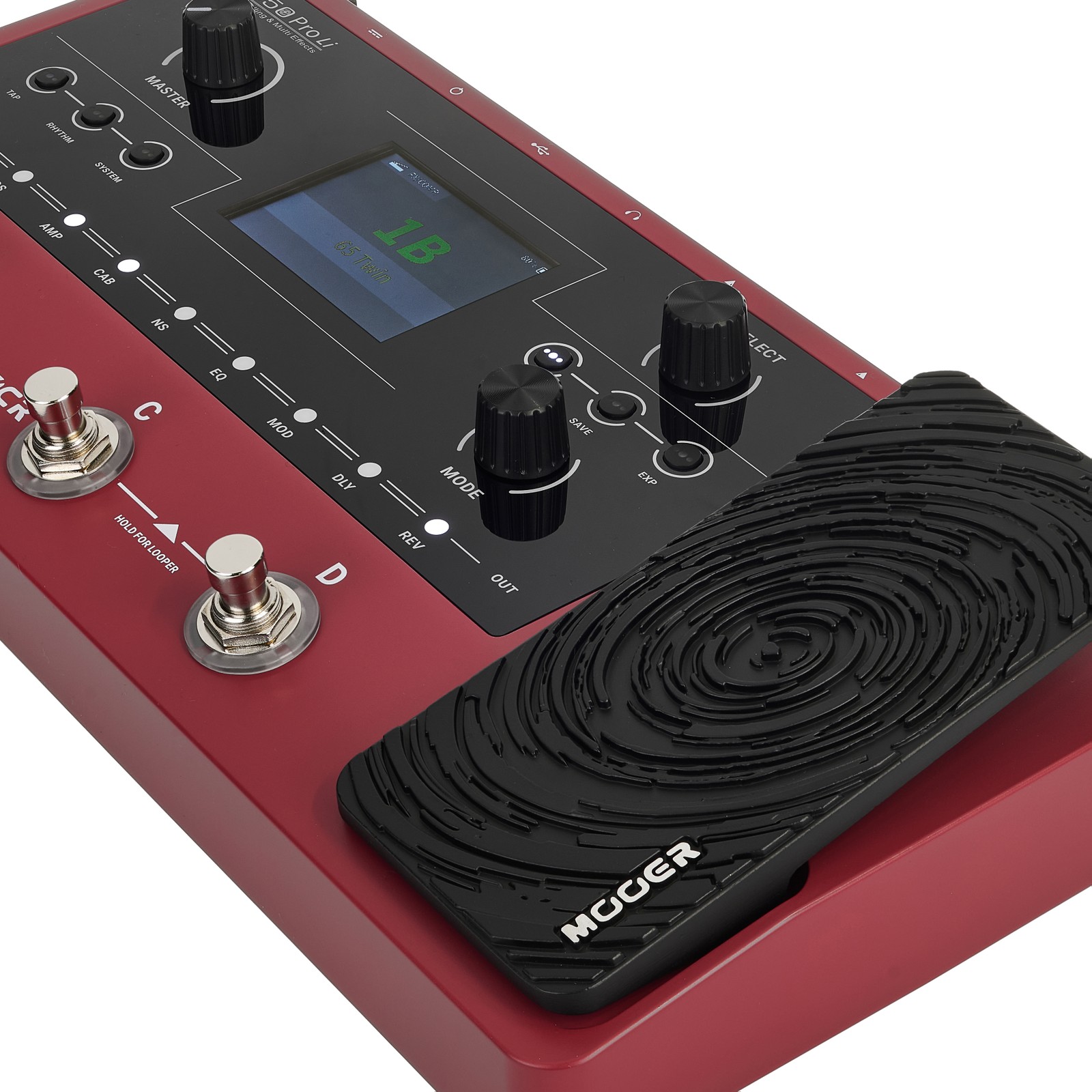 Foot pedal of the Mooer GE150 PRO