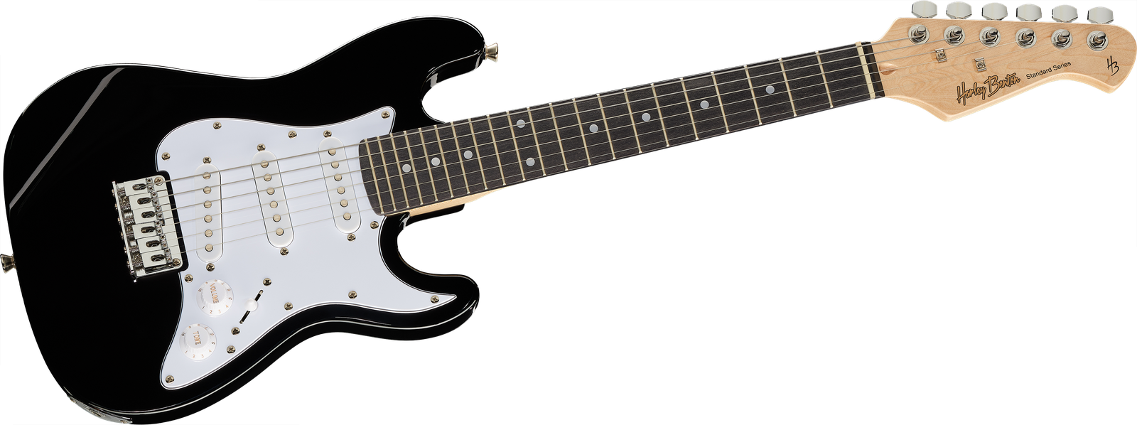 Harley Benton ST-Shorty children's guitar lead image, front view