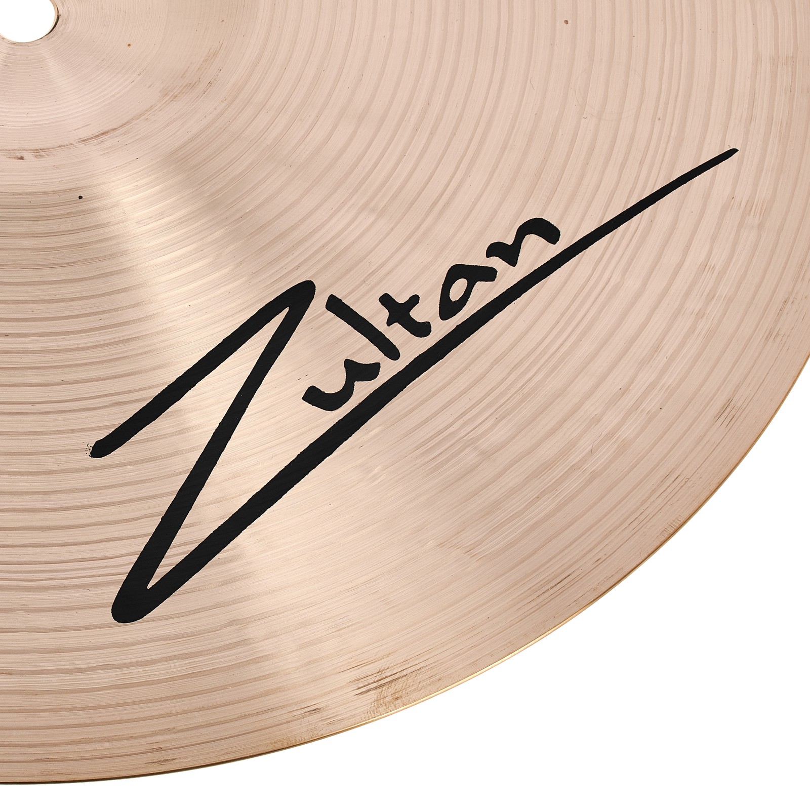 Manufacturer's logo on the Zultan 13" Caz Hi-Hat, Jazz cymbals
