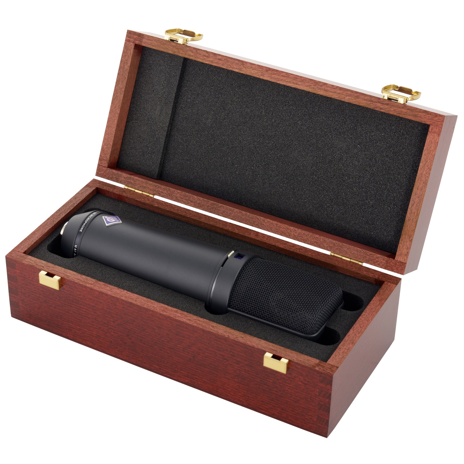 Neumann U87 Ai MT studio microphone in bespoke wooden case