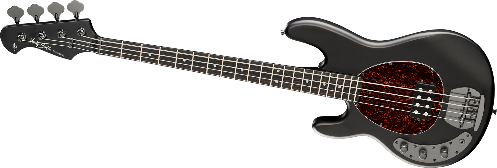 Linkshänder E-Bass Harley Benton MB-4LH SBK Deluxe Series von vorne