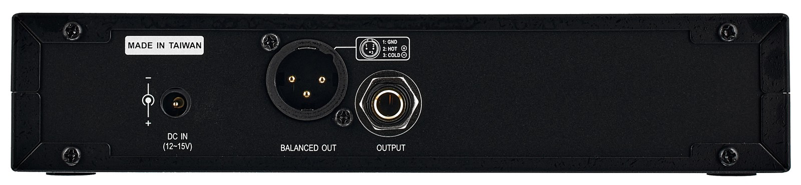 Rückseite des Mipro ACT-5801 mit Anschlüssen