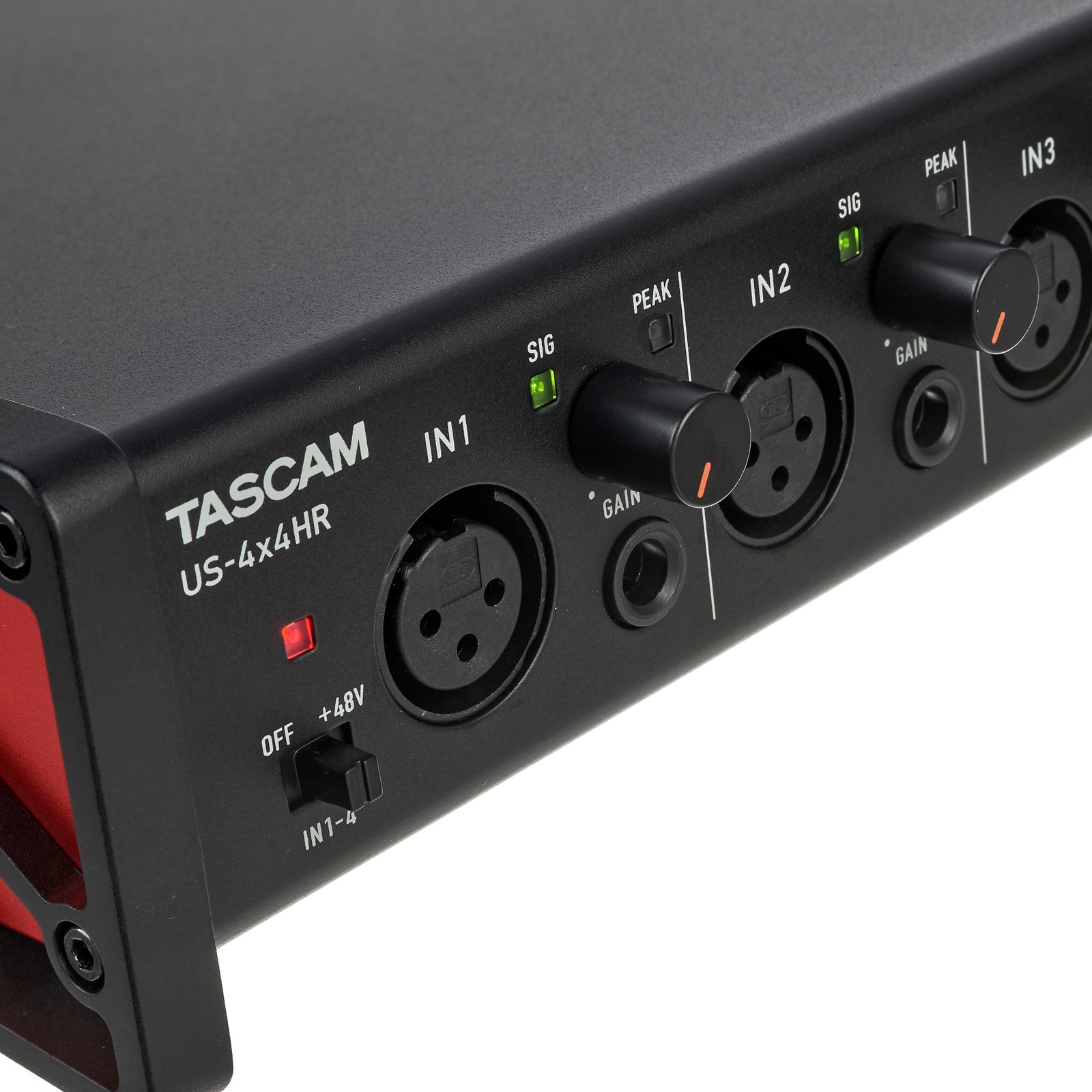 Inputs am Tascam US-4x4HR 4-Kanal USB 2.0 Audiointerface