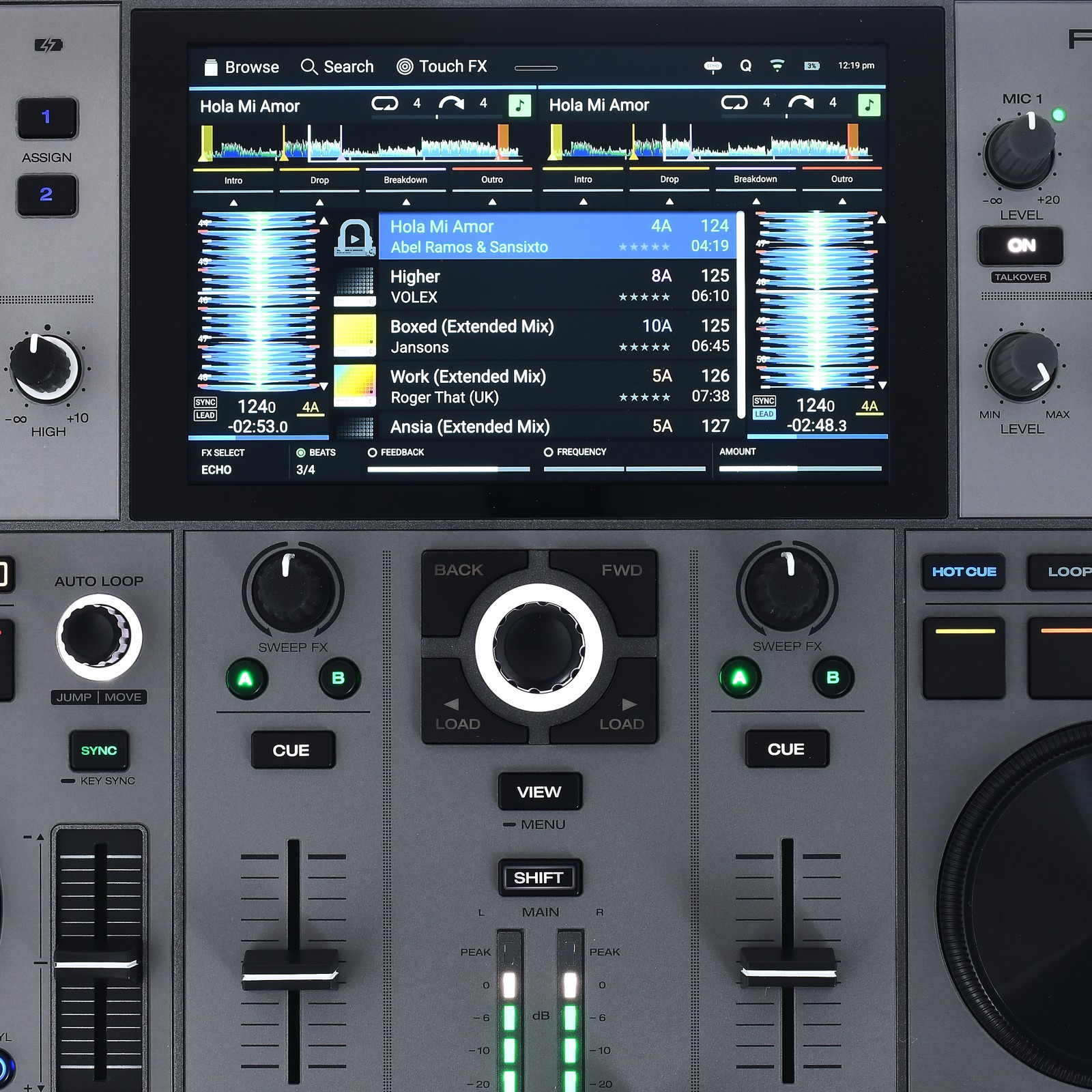 Denon DJ Prime GO+ Smart DJ-Konsole Bildschirm