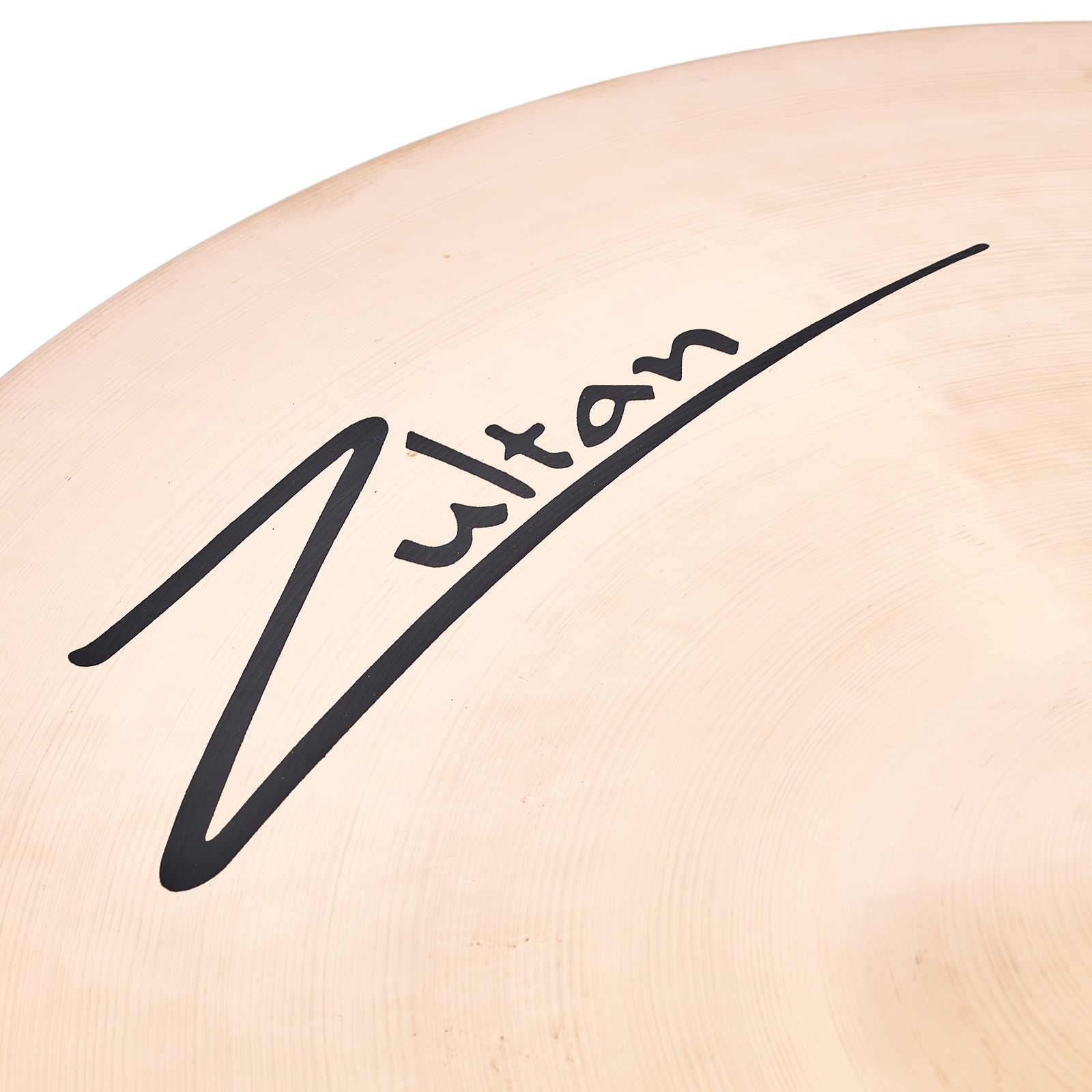 Manufacturer's logo on the Zultan 18" Caz Crash, Jazz cymbal