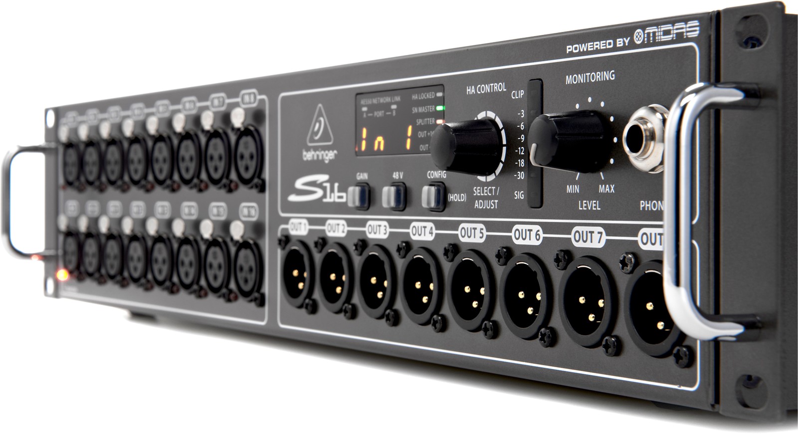 Anschlüsse am digitalen Behringer S16 Stagebox