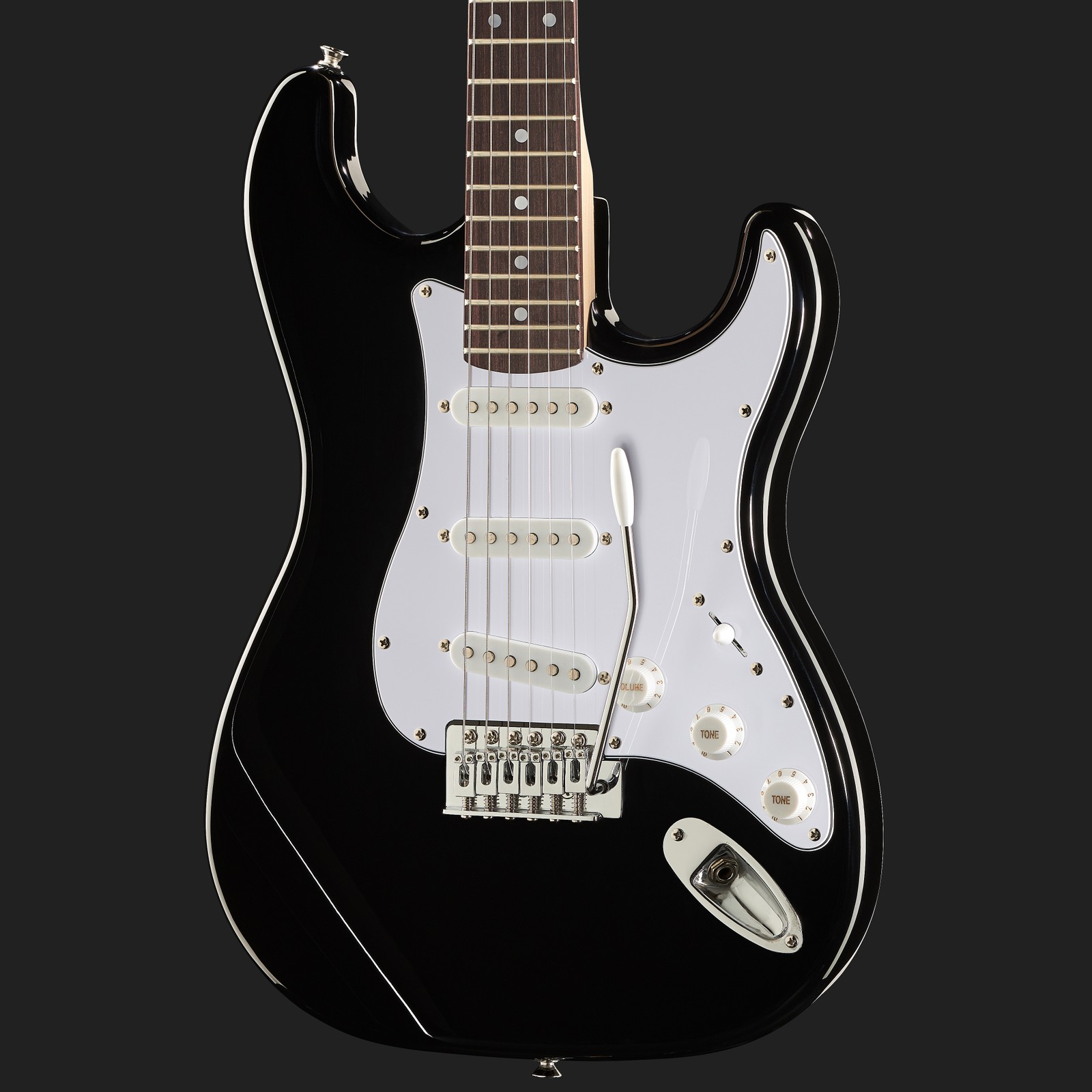 Korpus der Harley Benton ST-20 BK Standard Series E-Gitarre