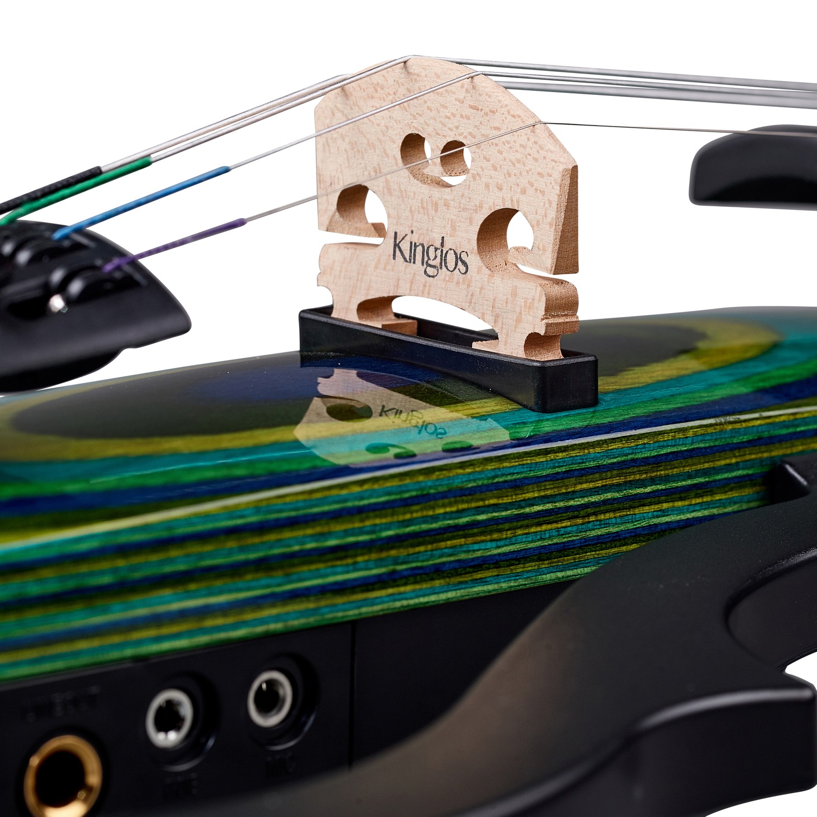 Bridge on the Harley Benton HBV 990GBY 4/4 Electric Violin with Active Pickup System