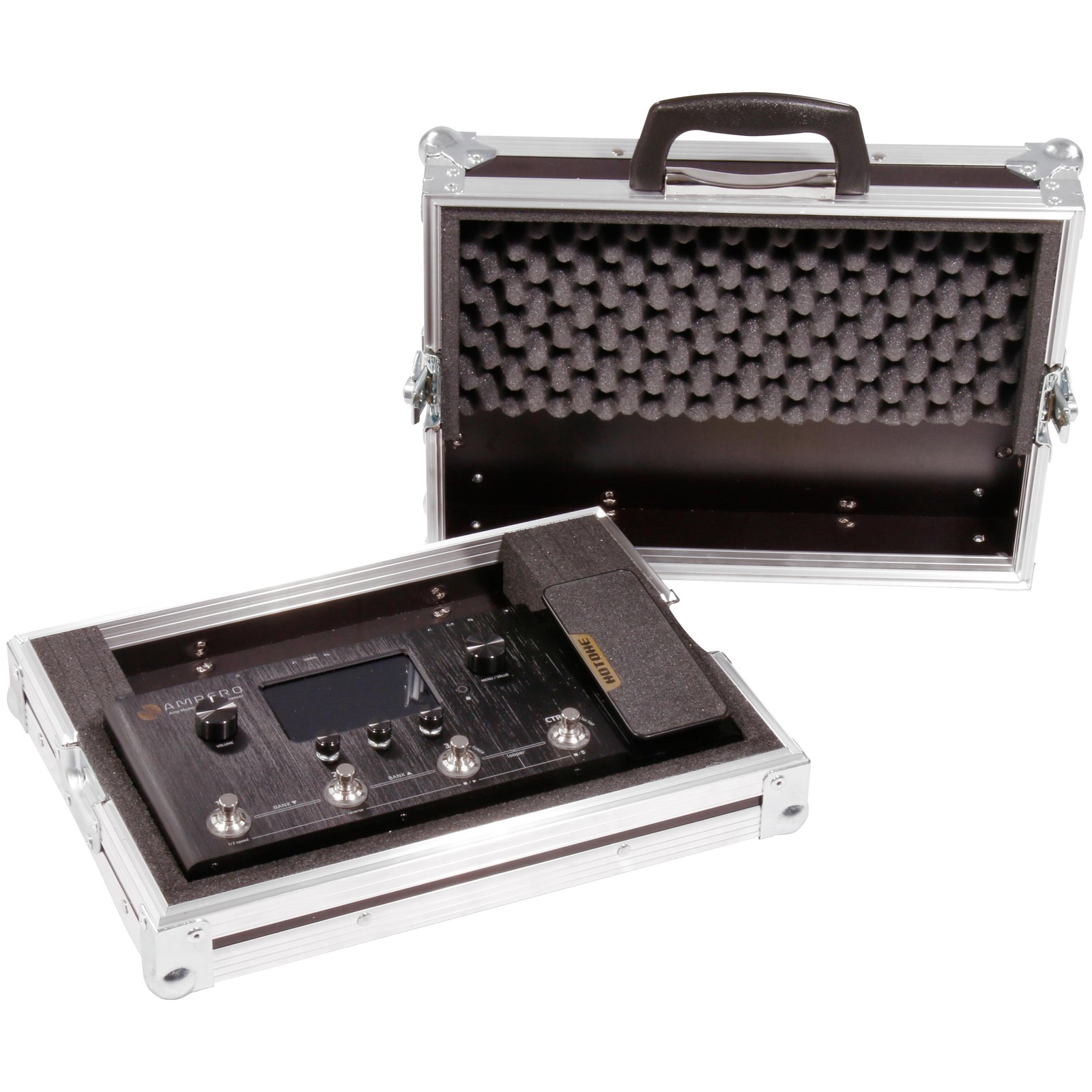 HoTone Ampero Pedalboard im geöffneten Thon Case
