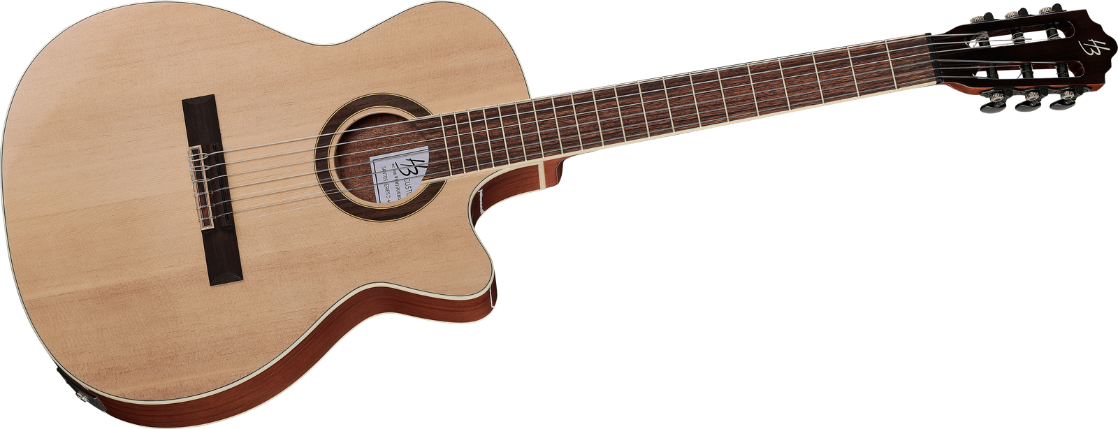 Harley Benton Santos Series C-40SCE NT Konzertgitarre mit Tonabenhmer