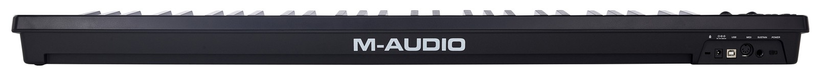 Rear view of the M-Audio Keystation 61 MK3 USB MIDI keyboard
