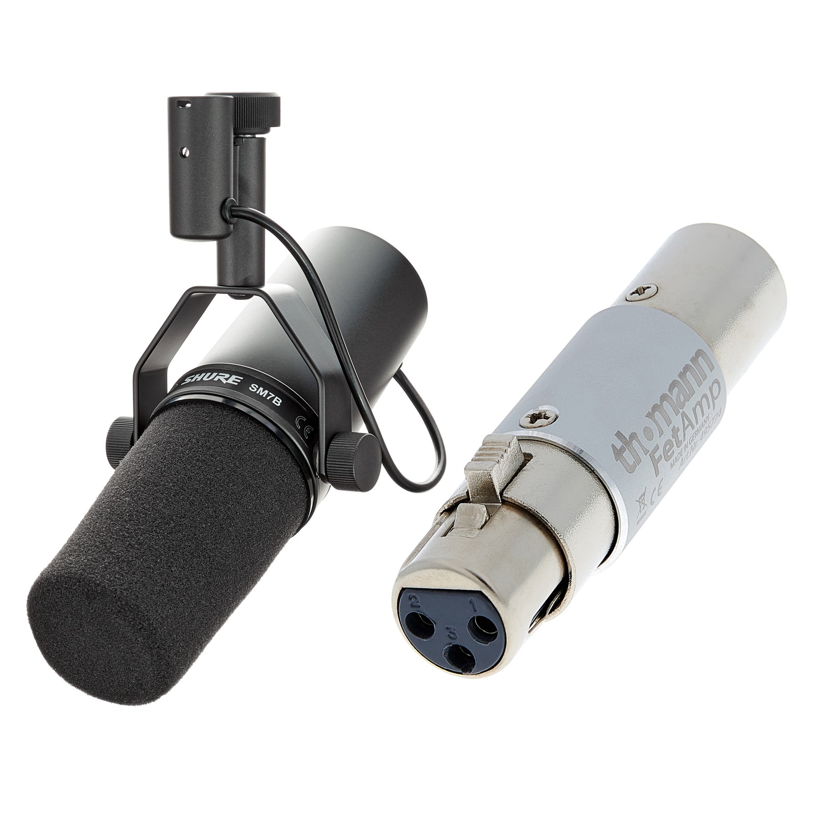 Shure SM 7 B Dynamisches Sprecher- und Recording-Mikrofon und Thomann FetAmp Mikrofonvorverstärker