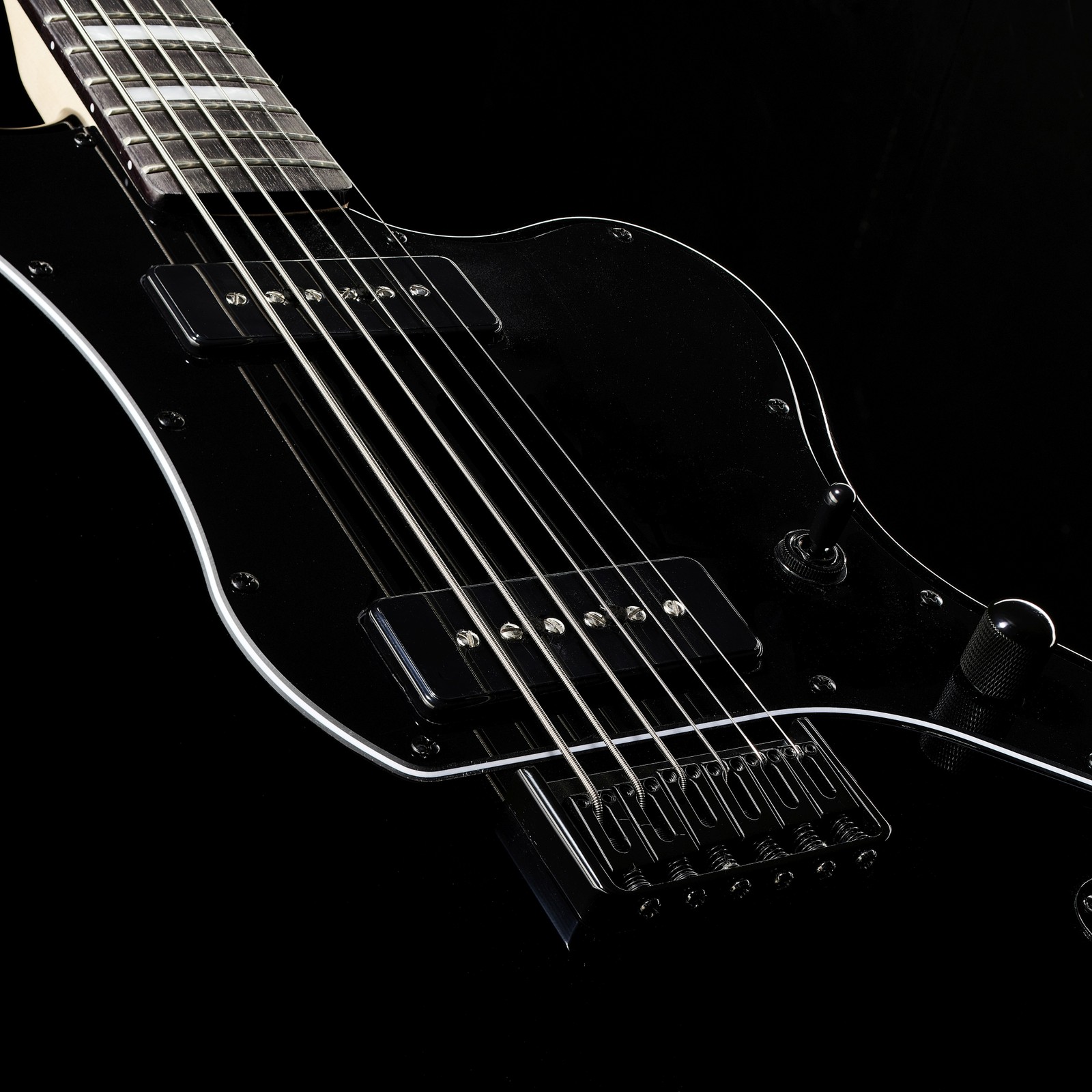 Baritone guitar with P90 single coil pickups