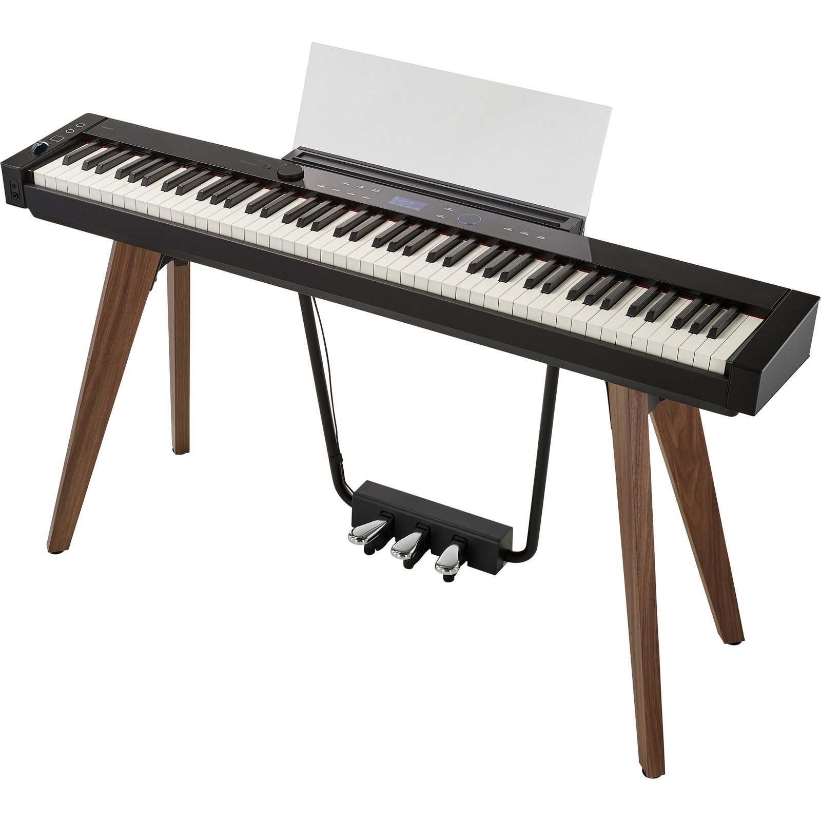 Digitalpiano Casio PX-S7000 BK auf Ständer mit Pedalen