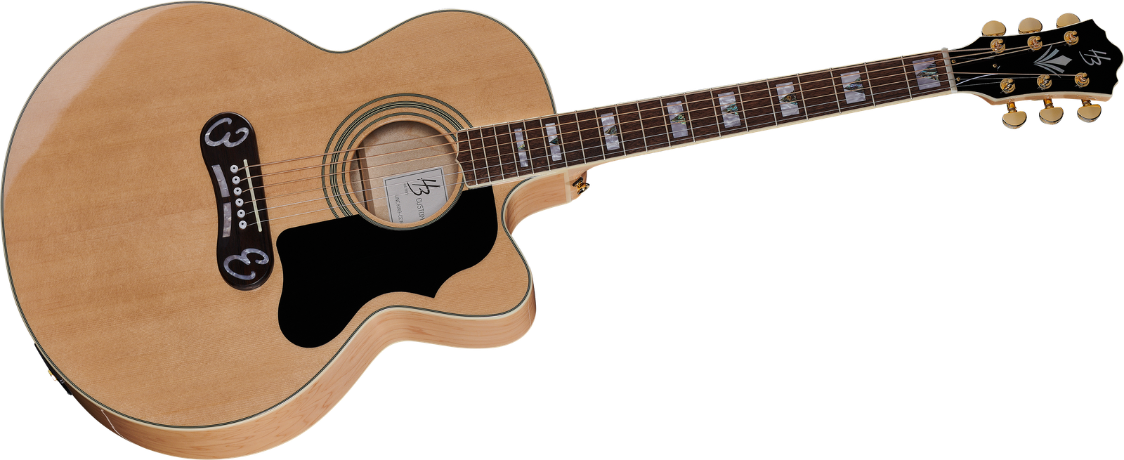 Akustische Gitarre Harley Benton Custom Line King-CE NT von vorne